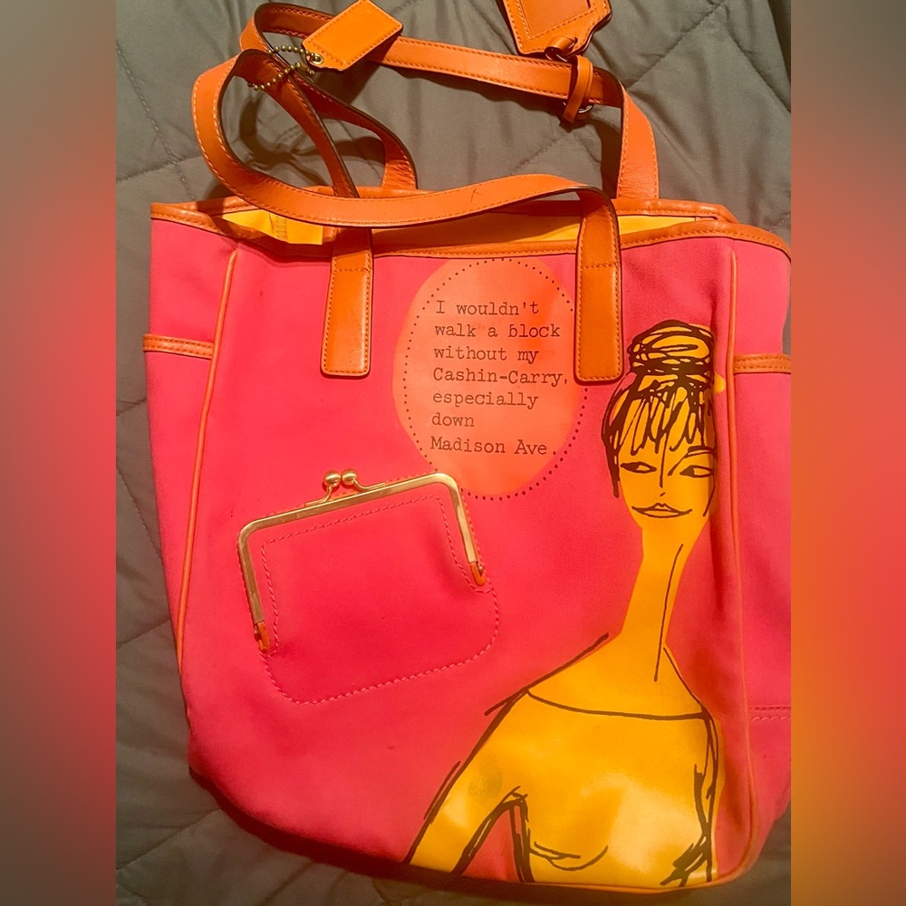 Coach Bag Tote. Bonnie Cashin-Carry. Pink.